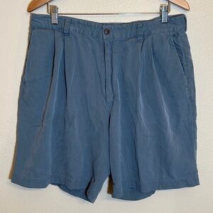 PARADISE Found Blue Silk Cotton Blend Shorts
